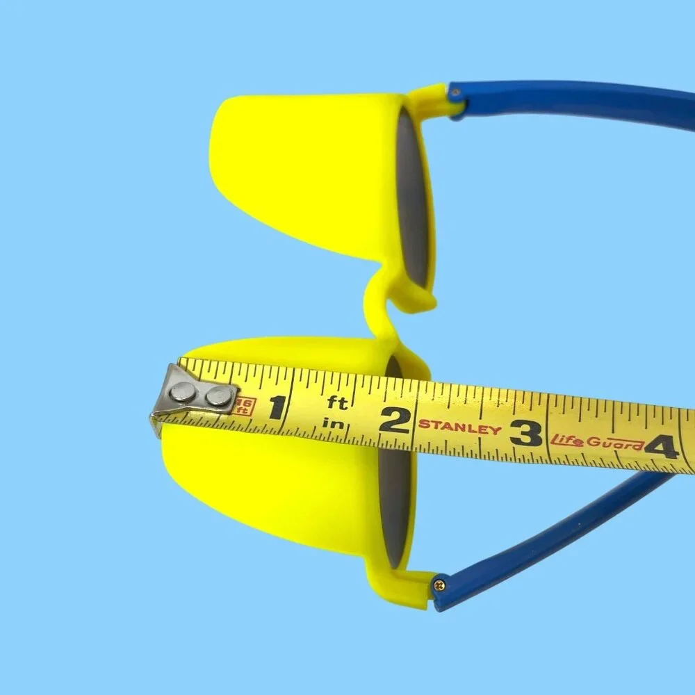 Yellow Sunglass Retro Back To Future Movie Futuristic Solar Shades Pizza Hut VTG - Picture 10 of 12